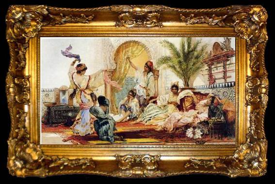 framed  unknow artist Arab or Arabic people and life. Orientalism oil paintings 606, ta009-2